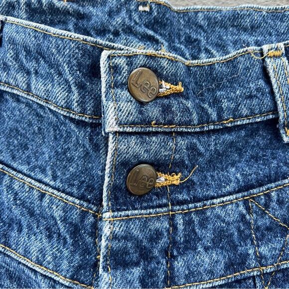 Vintage Lee high rise yoke front bareback pleated taper leg relaxed fit mom jean - Picture 3 of 4